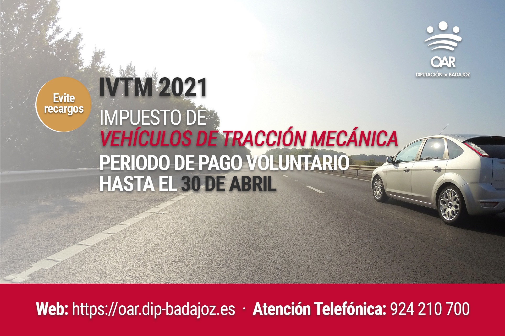  Los contribuyentes ya han abonado el 74 % de los recibos,  que del conocido como impuesto de circulación o rodaje (IVTM), gestiona el OAR.
