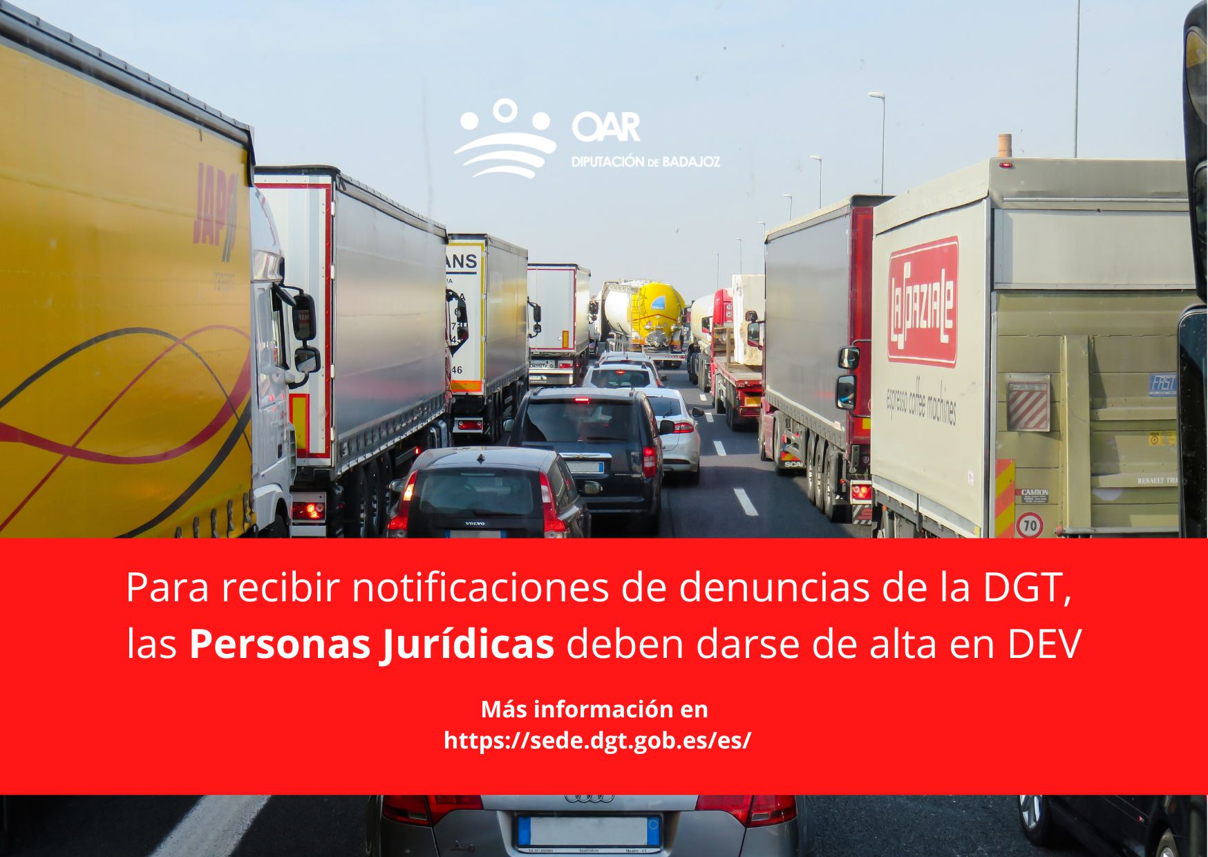El OAR recuerda la obligación de las Personas Jurídicas de darse de alta en la Dirección Electrónica Vial de Tráfico para recibir notificaciones