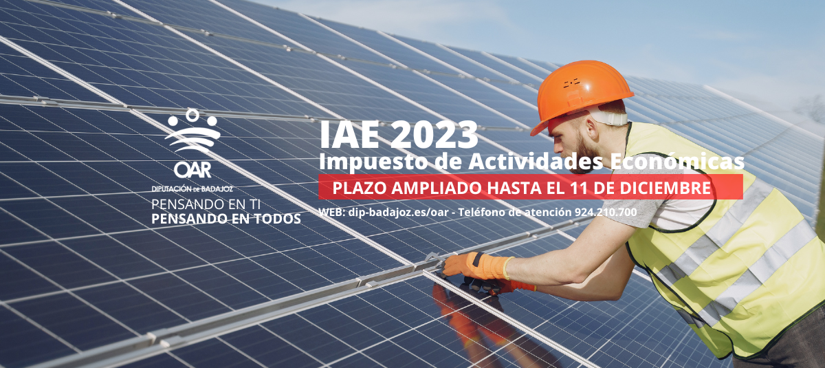 El OAR amplía hasta el 11 de diciembre, el plazo para abonar las cuotas municipales del IAE